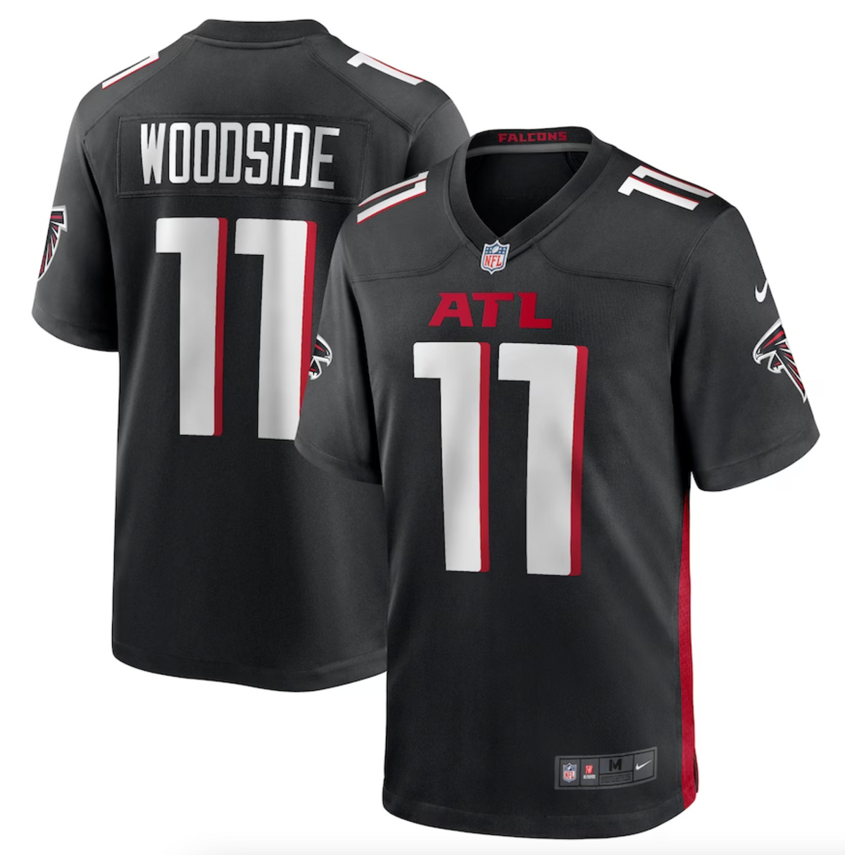 Men's Atlanta Falcons Logan Woodside Nike Black Team Game Jersey