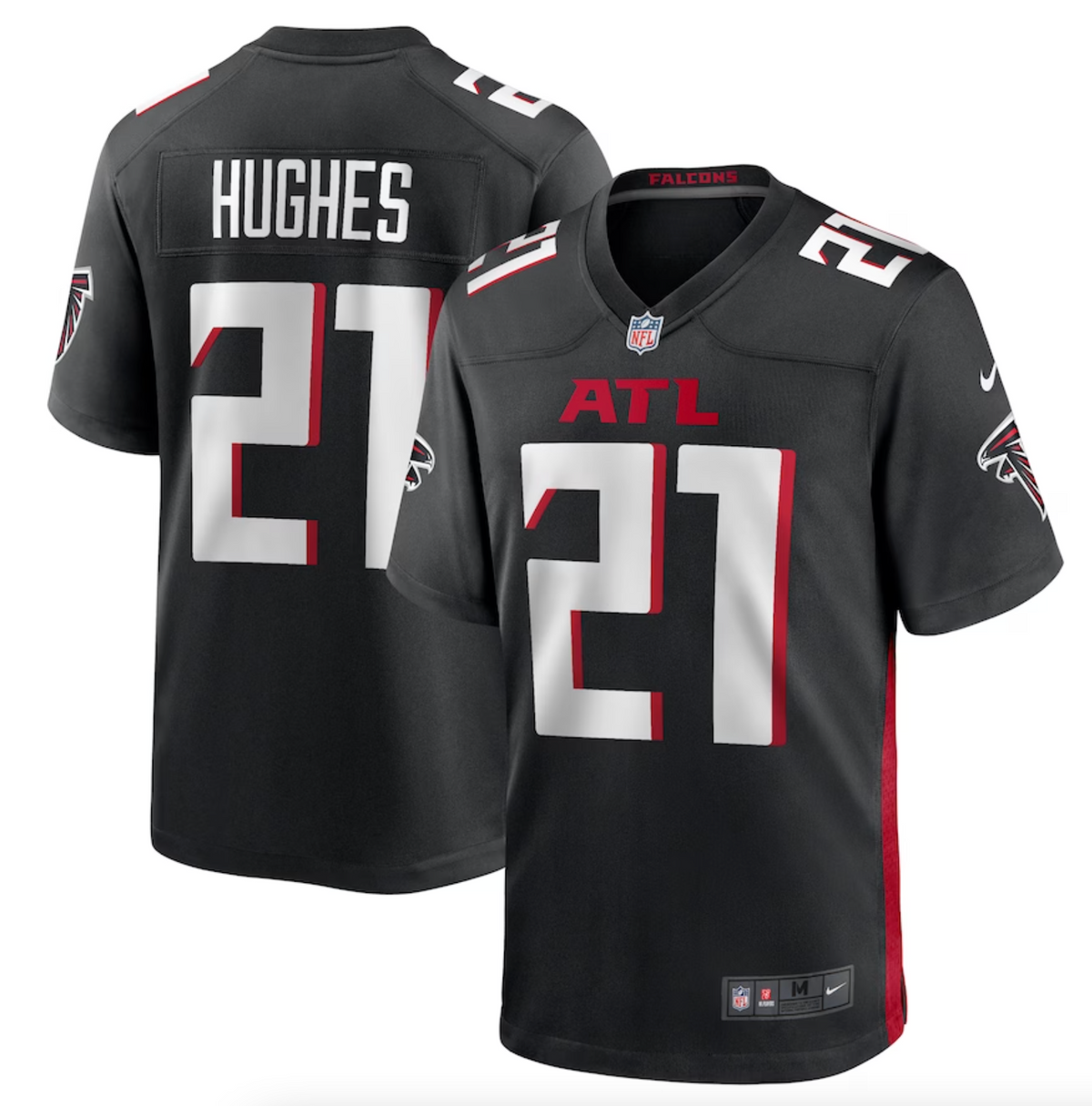 Men's Atlanta Falcons Mike Hughes Nike Black Game Player Jersey