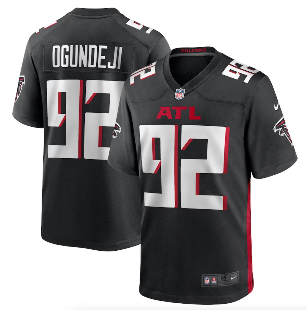 Men's Atlanta Falcons Adetokunbo Ogundeji Nike Black Game Jersey