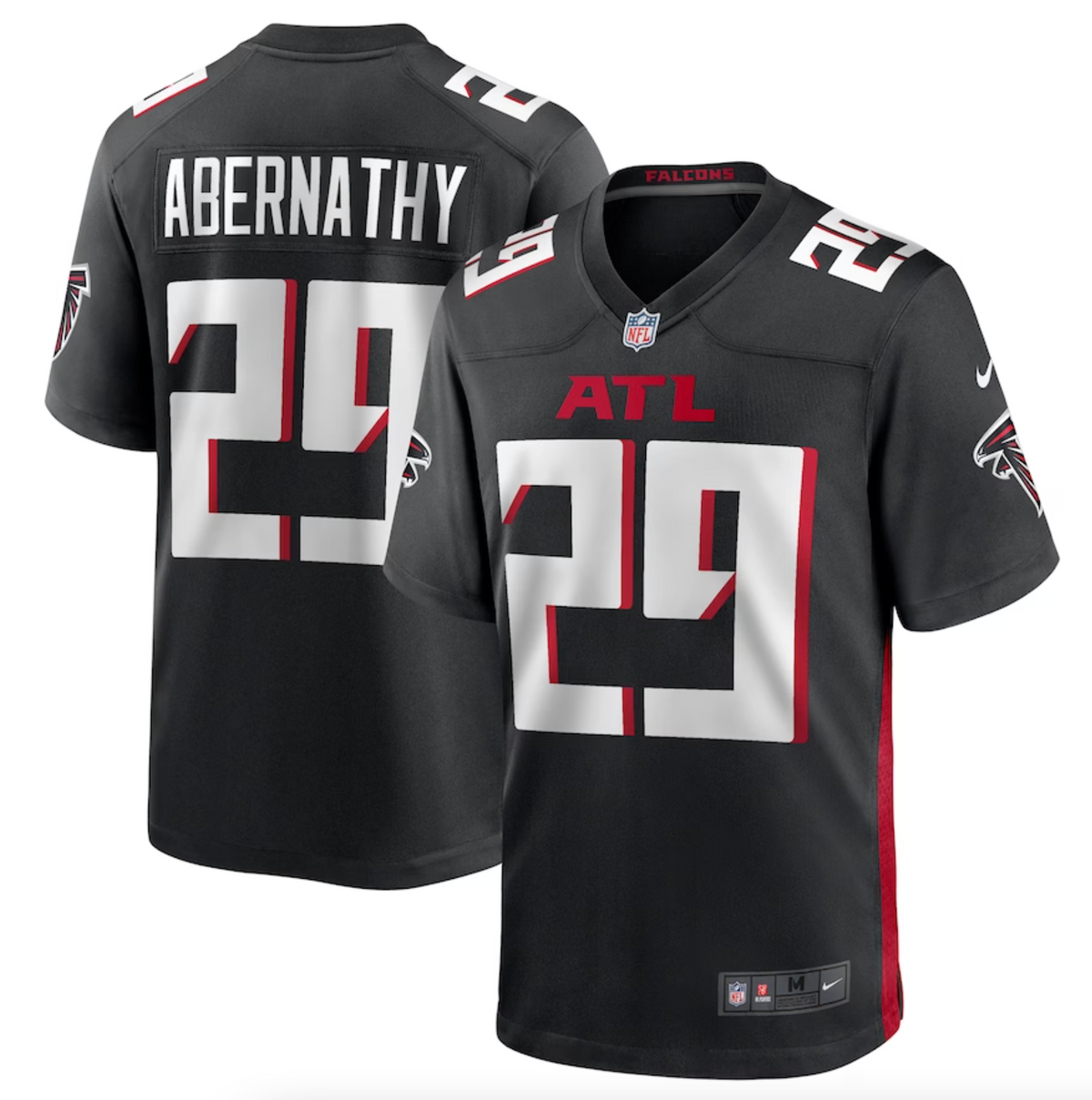 Men's Atlanta Falcons Micah Abernathy Nike Black Team Game Jersey