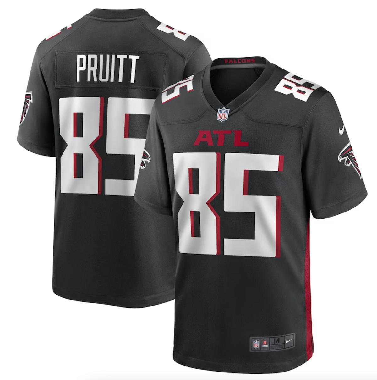 Men's Atlanta Falcons MyCole Pruitt Nike Black Game Player Jersey