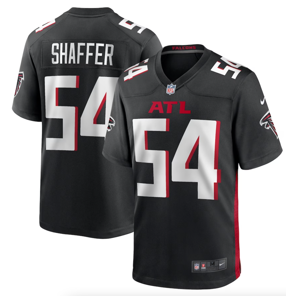 Men's Atlanta Falcons Justin Shaffer Nike Black Game Jersey