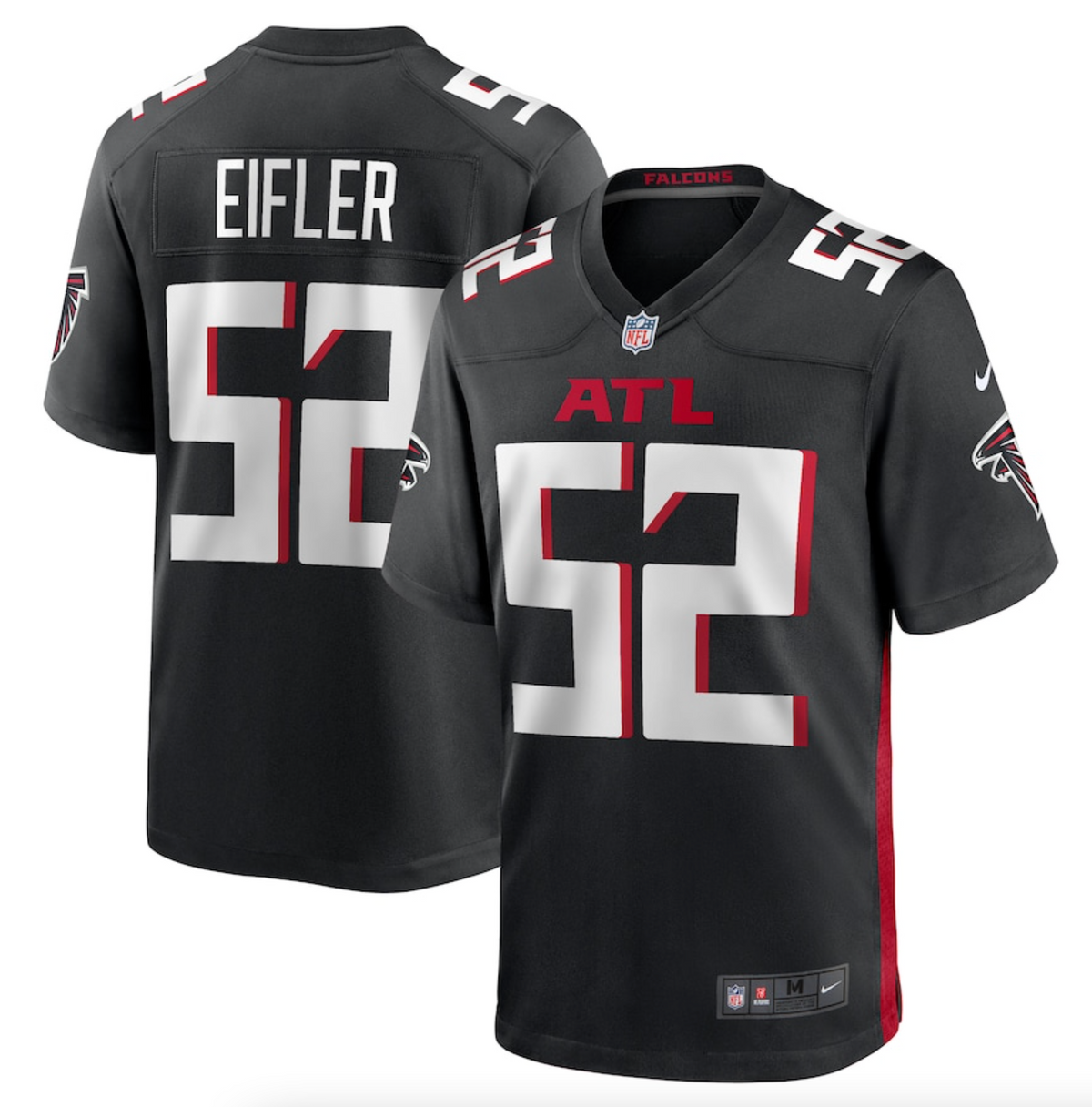 Men's Atlanta Falcons Milo Eifler Nike Black Game Jersey