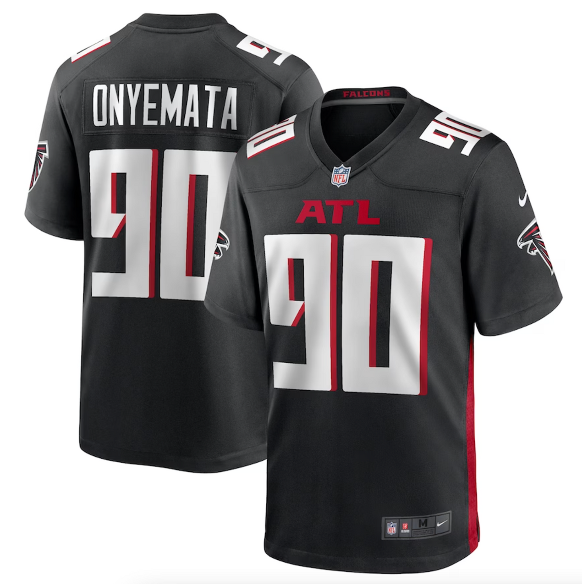 Men's Atlanta Falcons David Onyemata Nike Black Game Player Jersey