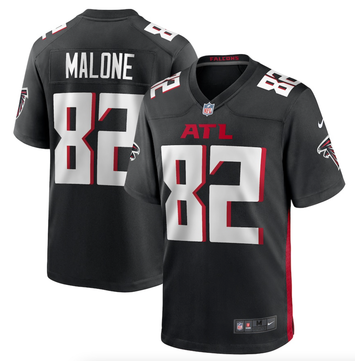 Men's Atlanta Falcons Xavier Malone Nike Black Game Jersey