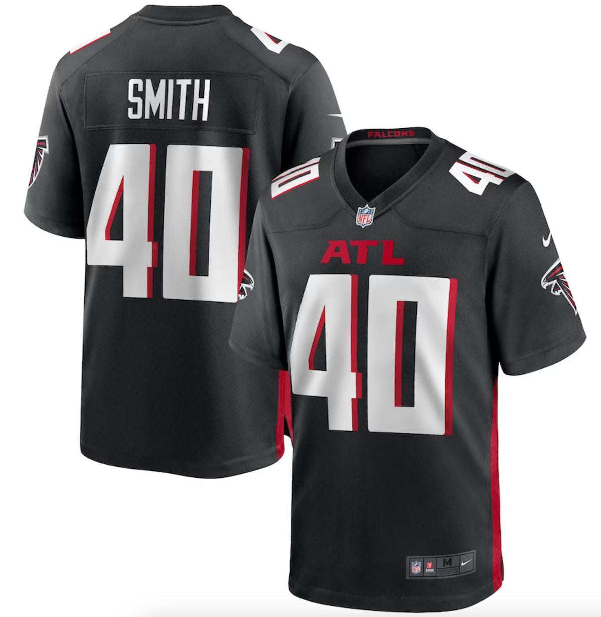 Men's Atlanta Falcons Keith Smith Nike Black Game Jersey