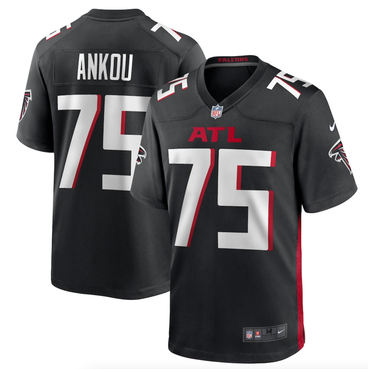 Men's Atlanta Falcons Eli Ankou Nike Black Game Jersey