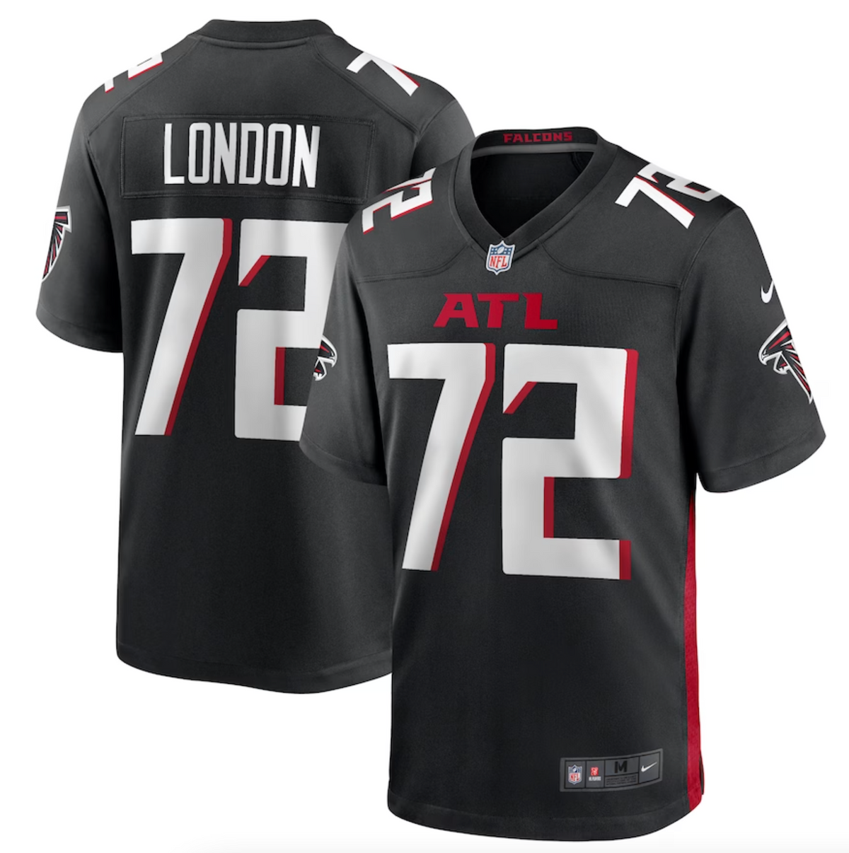 Men's Atlanta Falcons LaCale London Nike Black Game Jersey