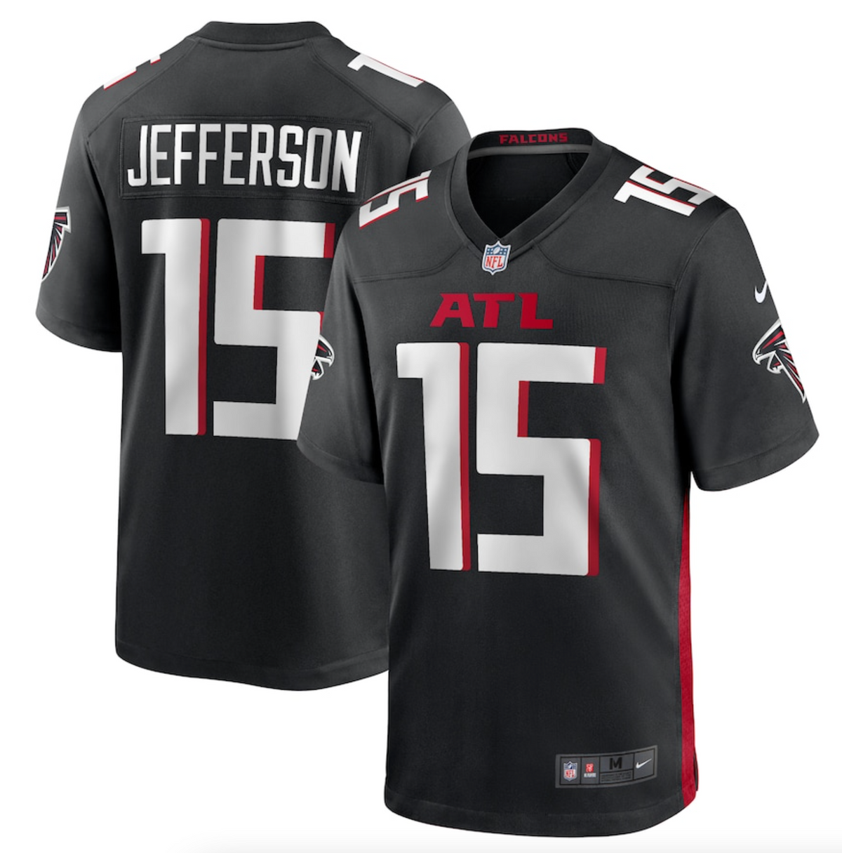 Men's Atlanta Falcons Van Jefferson Nike Black Game Jersey