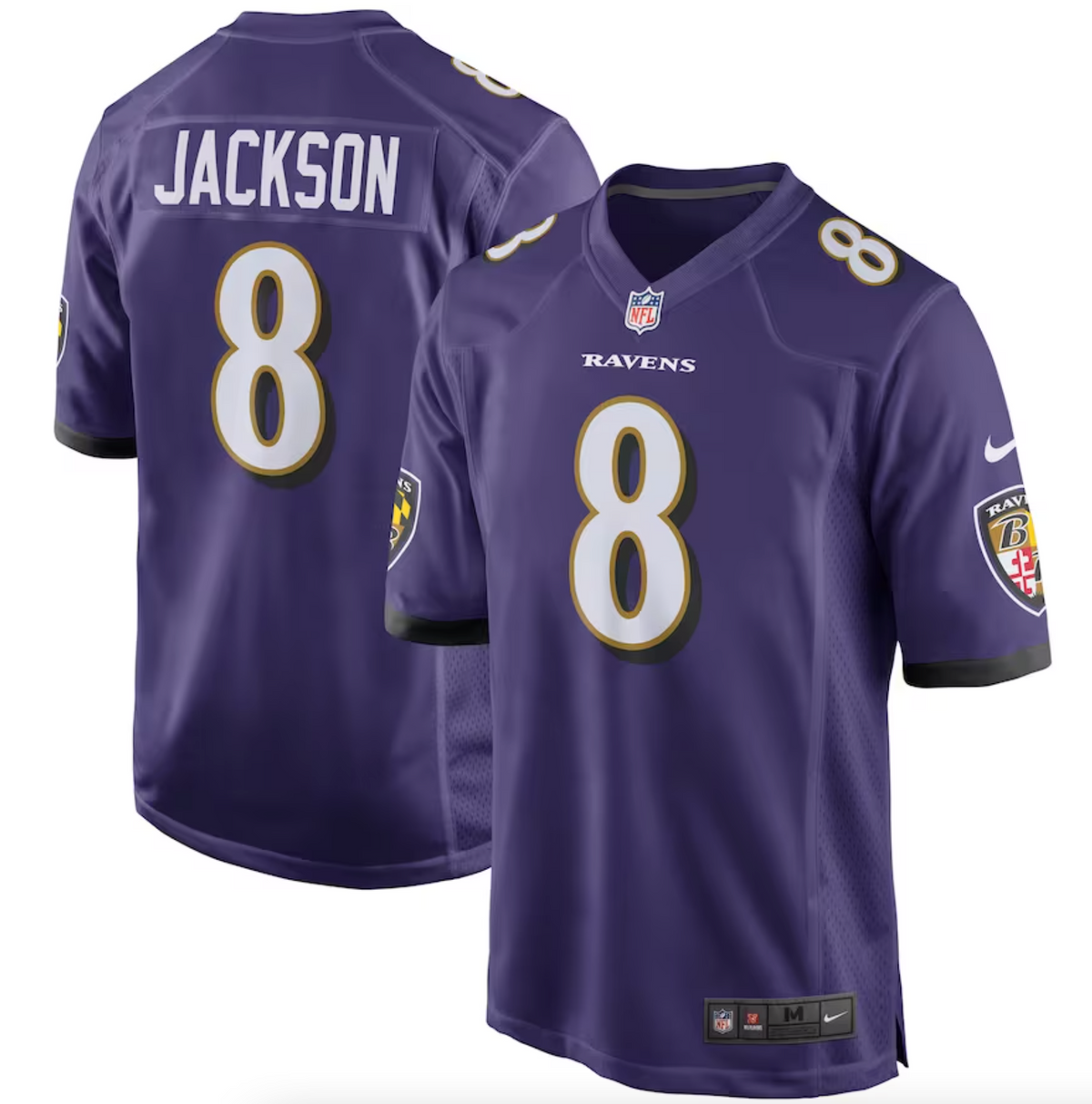 Men's Baltimore Ravens Lamar Jackson Nike Purple Game Jersey