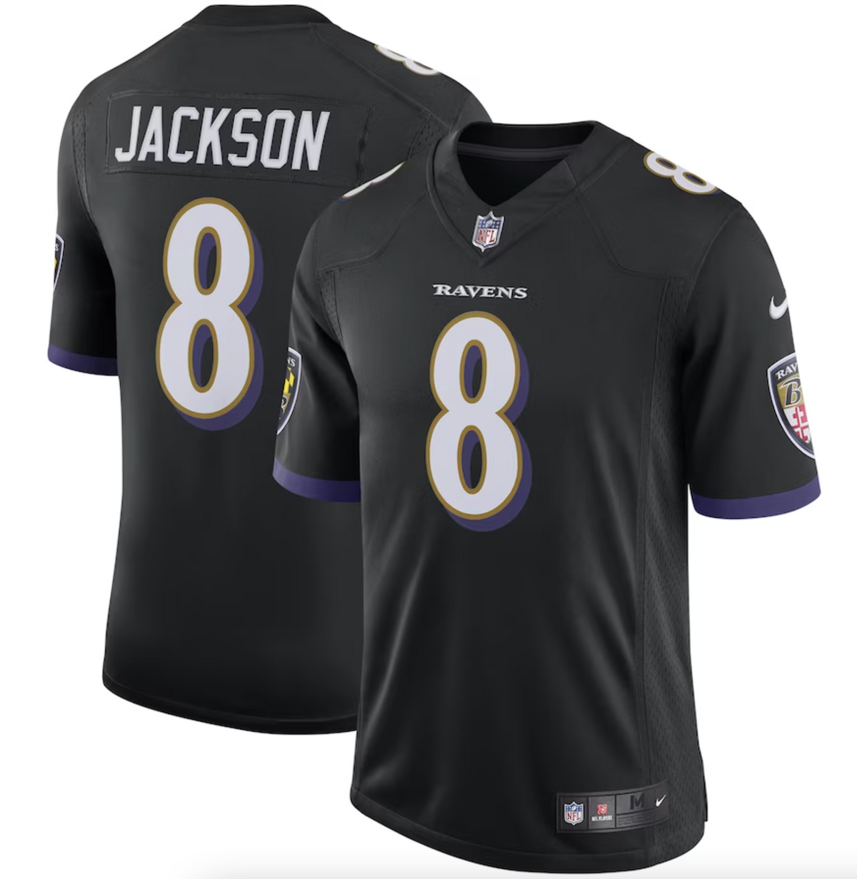 Men's Baltimore Ravens Lamar Jackson Nike Black Speed Machine Limited Jersey