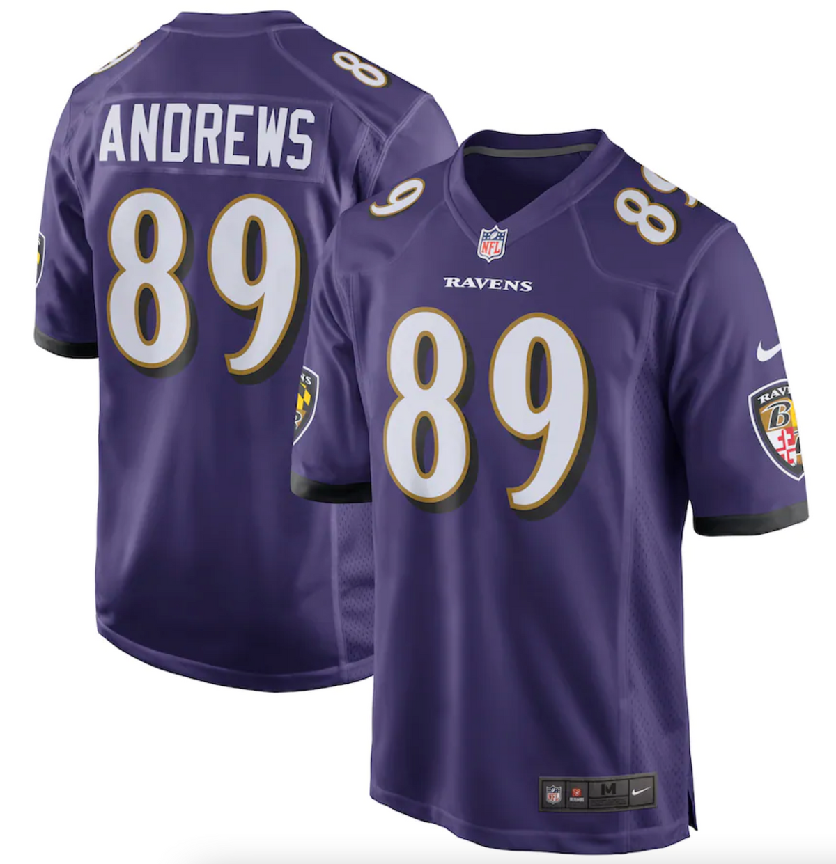 Men's Baltimore Ravens Mark Andrews Nike Purple Game Jersey