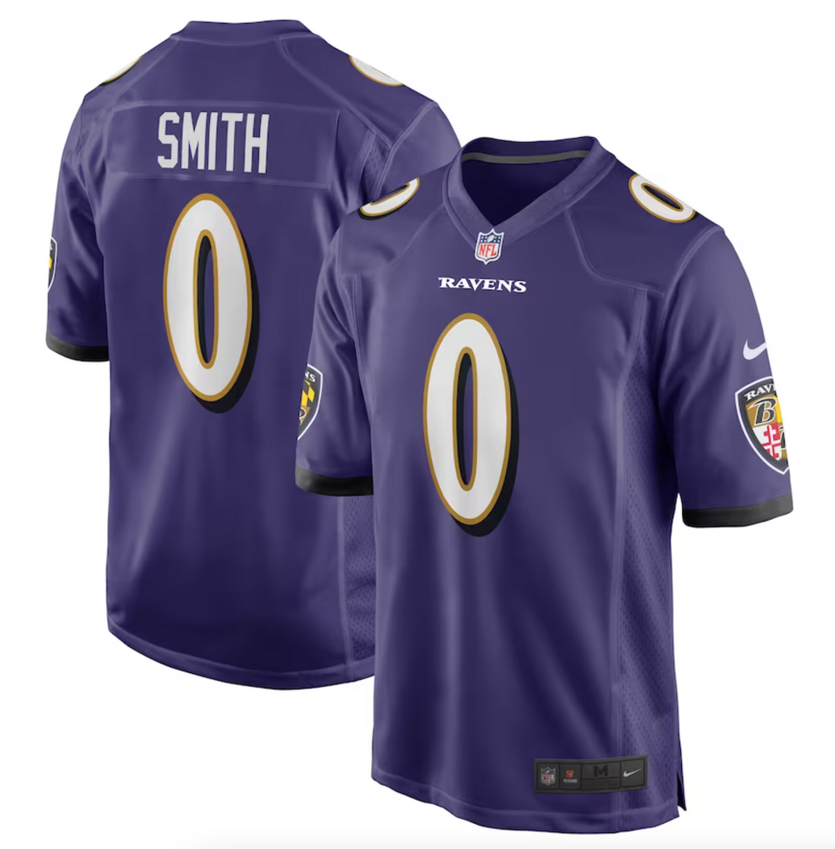 Men's Baltimore Ravens Roquan Smith Nike Purple Team Game Jersey