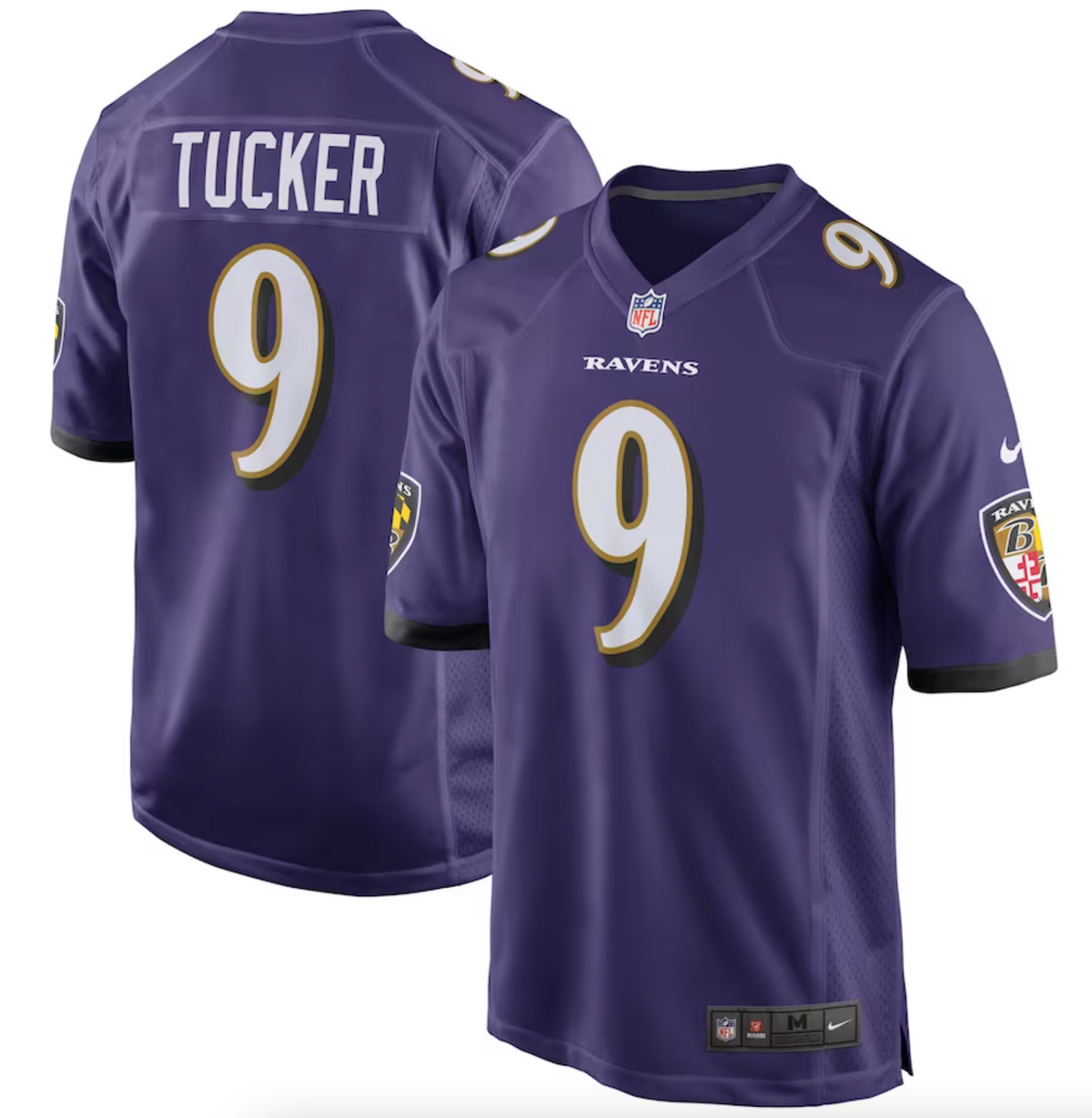 Men's Baltimore Ravens Justin Tucker Nike Purple Game Jersey