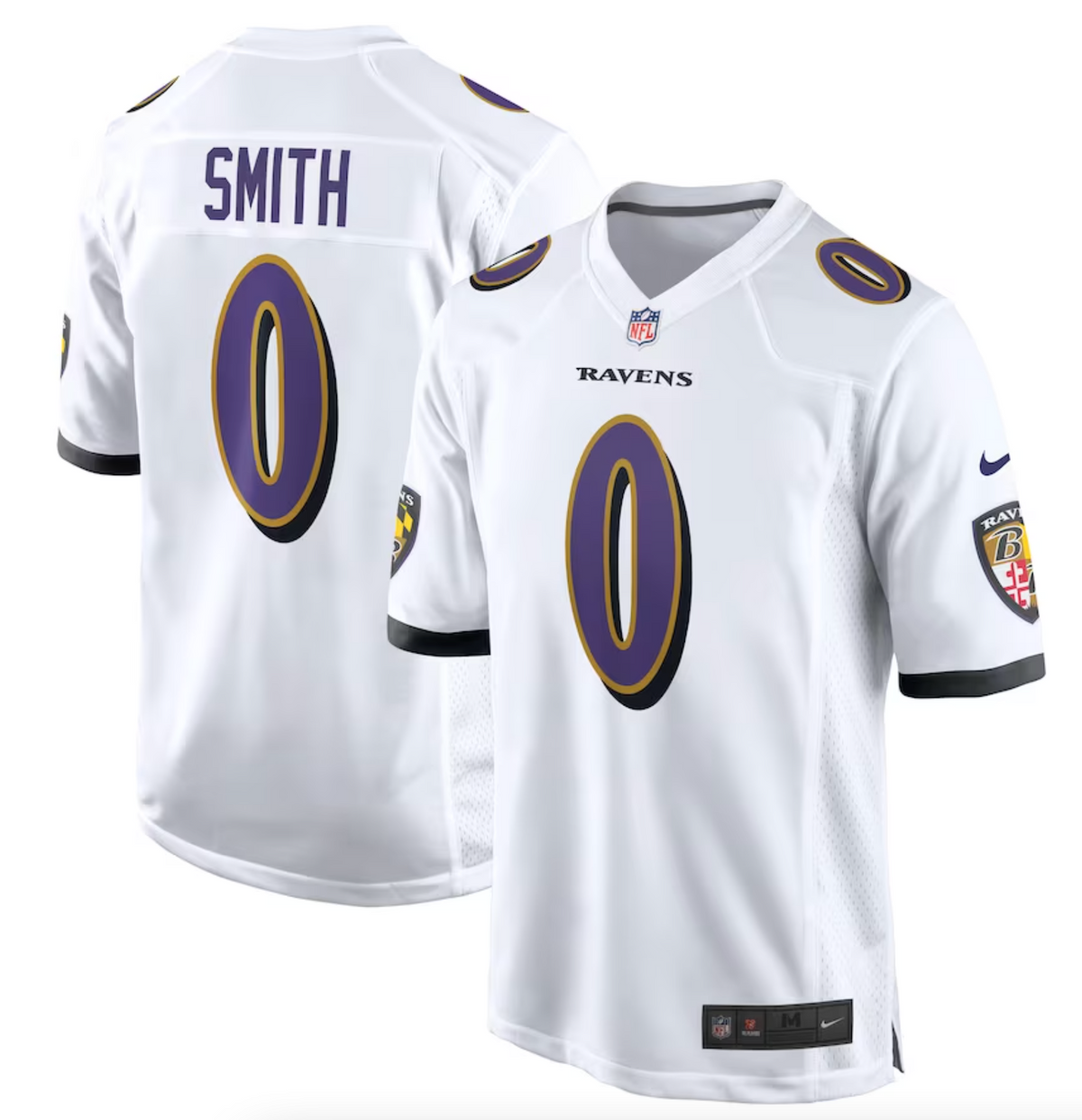 Men's Baltimore Ravens Roquan Smith Nike White Game Jersey