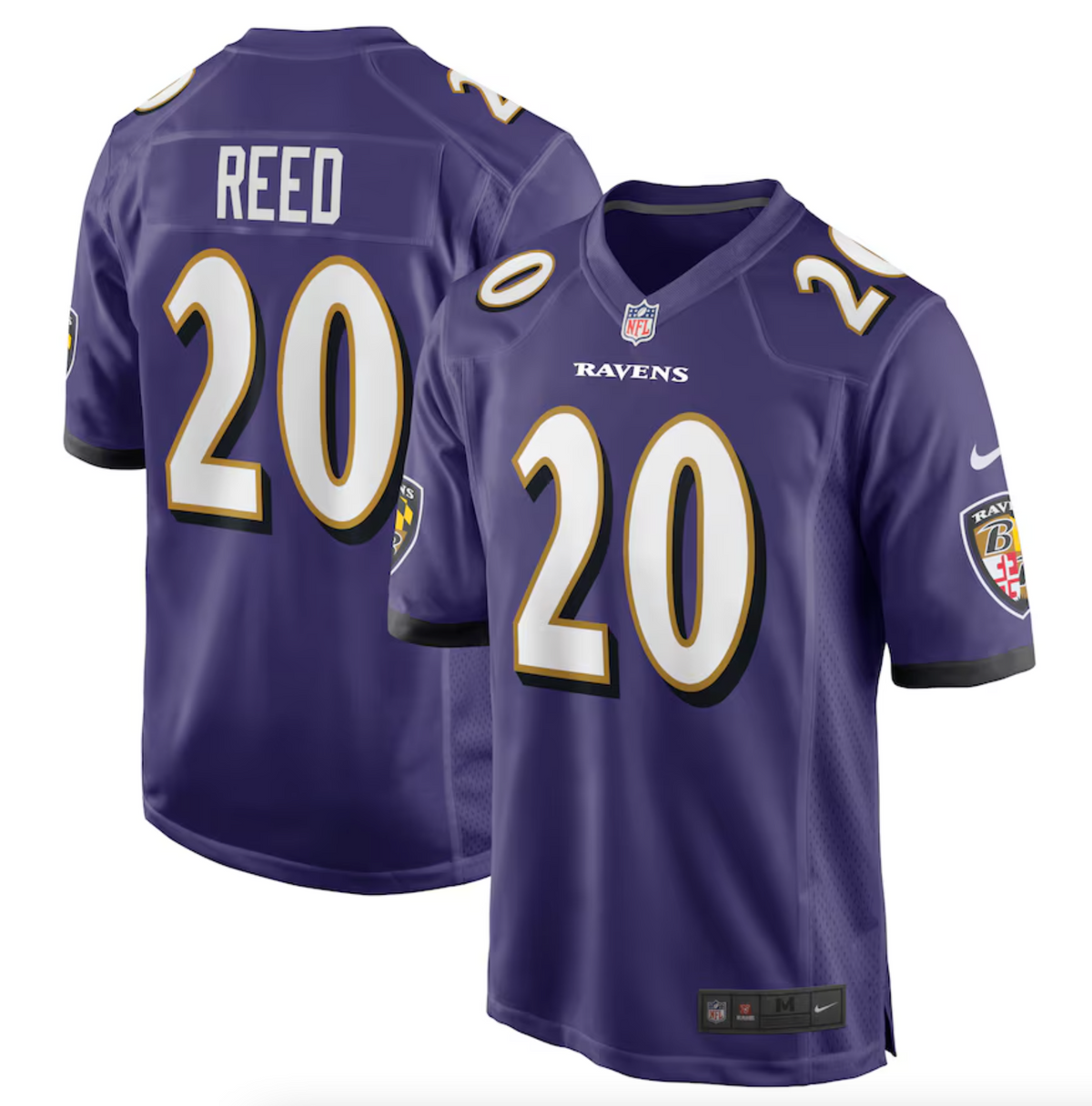 Men's Baltimore Ravens Ed Reed Nike Purple Retired Player Game Jersey