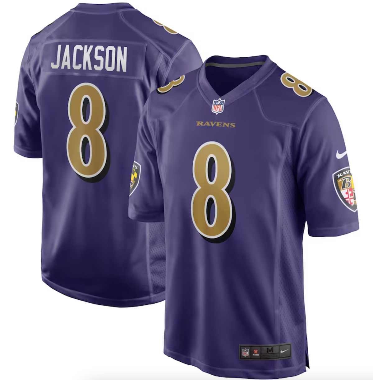 Men's Baltimore Ravens Lamar Jackson Nike Purple Alternate Game Jersey