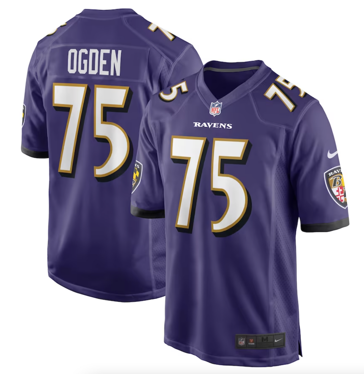 Men's Baltimore Ravens Jonathan Ogden Nike Purple Retired Player Game Jersey