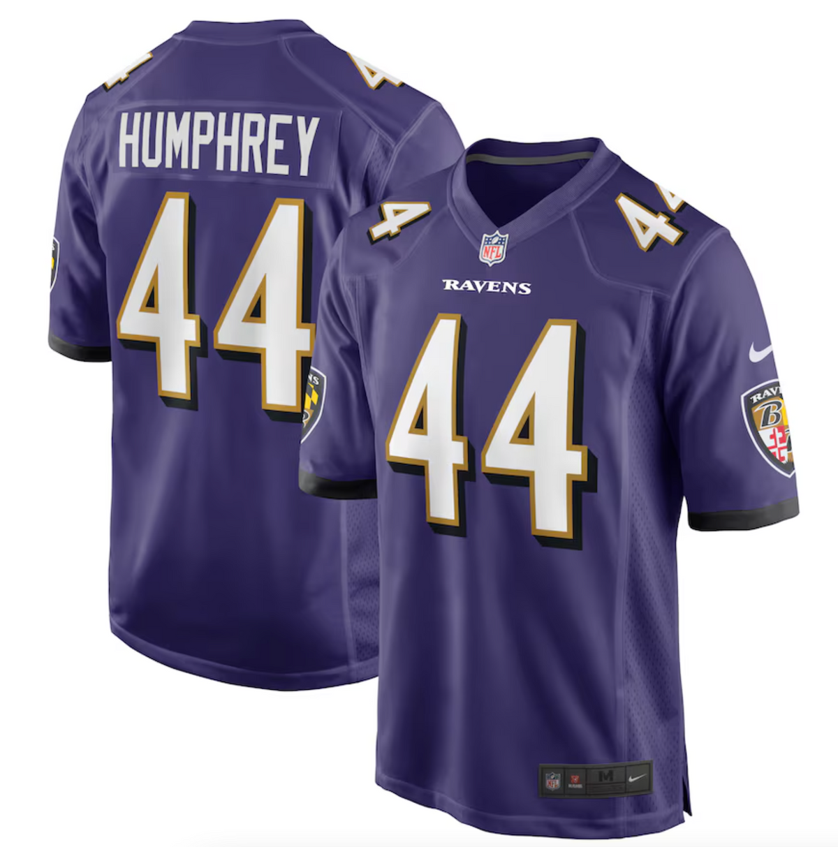 Men's Baltimore Ravens Marlon Humphrey Nike Purple Game Team Jersey