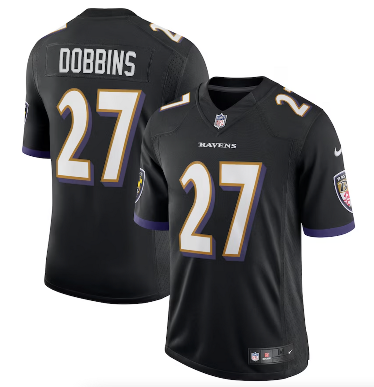 Men's Baltimore Ravens J.K. Dobbins Nike Black Vapor Limited Jersey