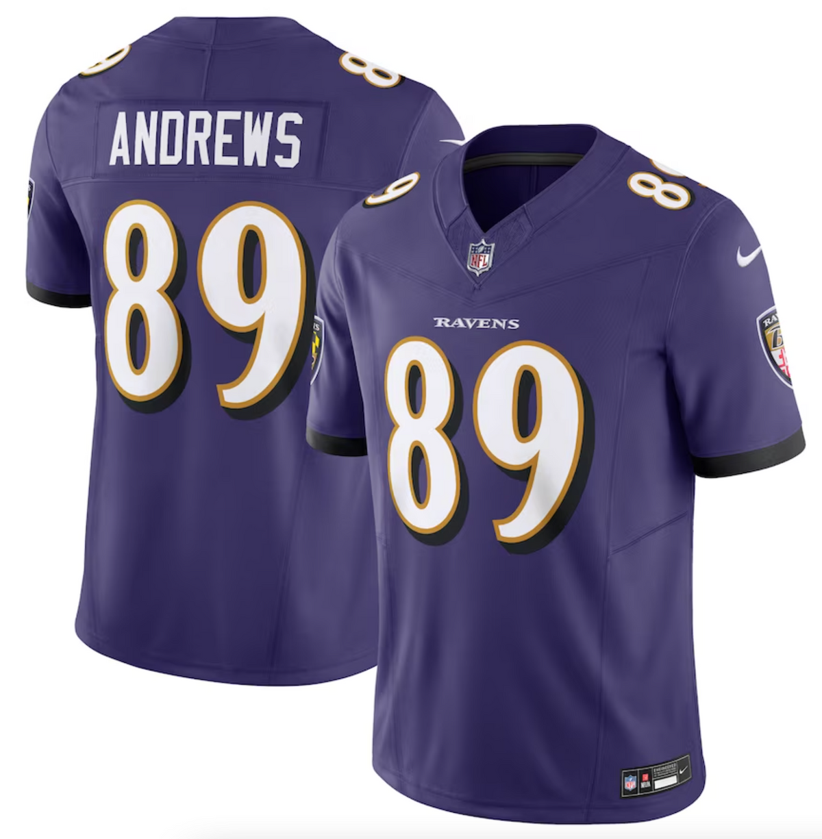 Men's Baltimore Ravens Mark Andrews Nike Purple Vapor F.U.S.E. Limited Jersey