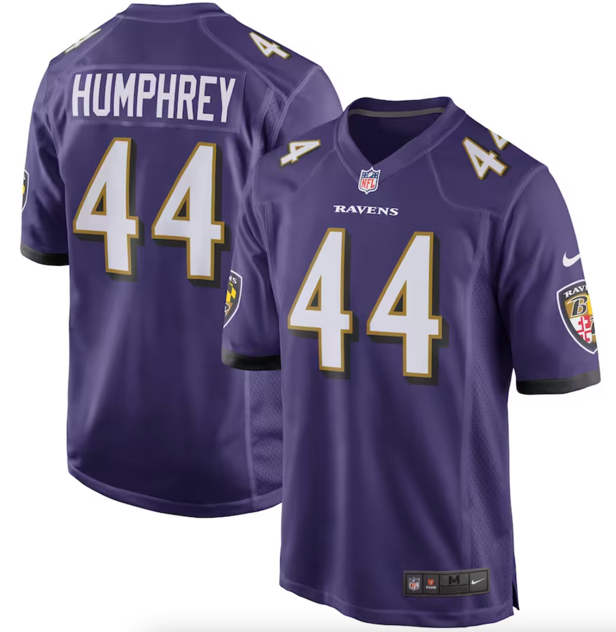 Men's Baltimore Ravens Marlon Humphrey Nike Purple Player Game Jersey