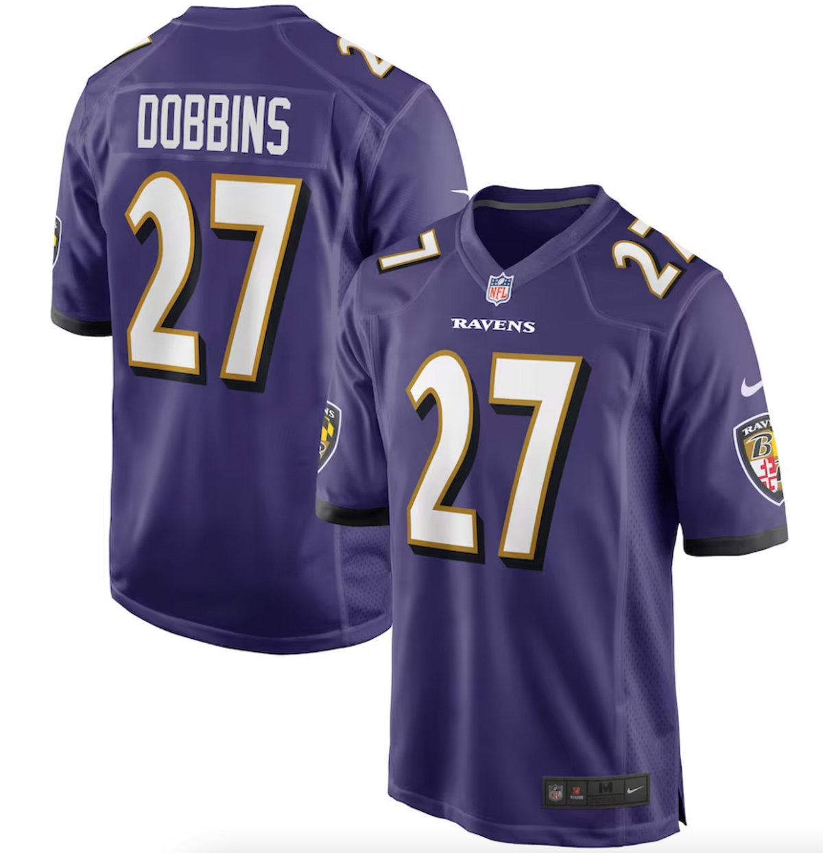 Men's Baltimore Ravens J.K. Dobbins Nike Purple Game Jersey