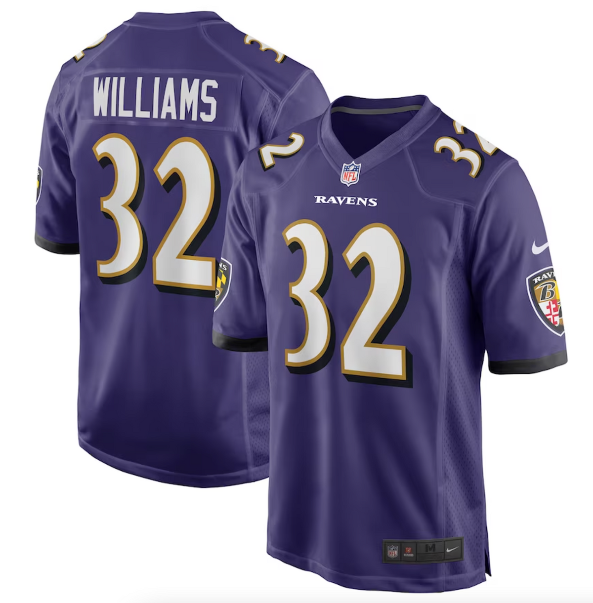 Men's Baltimore Ravens Marcus Williams Nike Purple Player Game Jersey