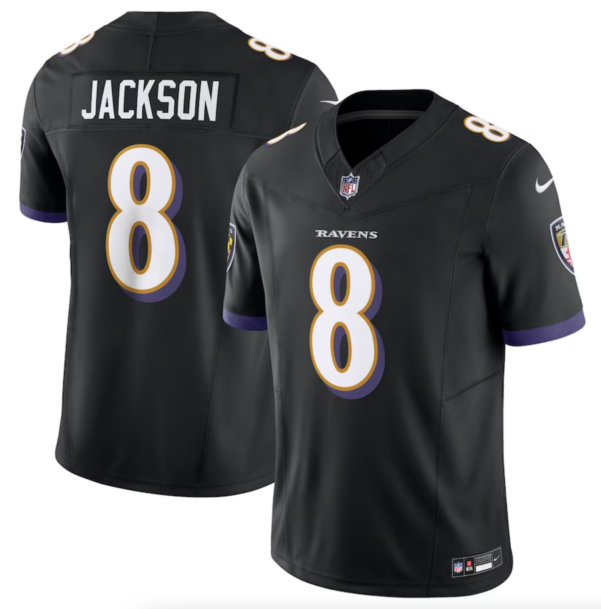 Men's Baltimore Ravens Lamar Jackson Nike Black Vapor F.U.S.E. Limited Jersey