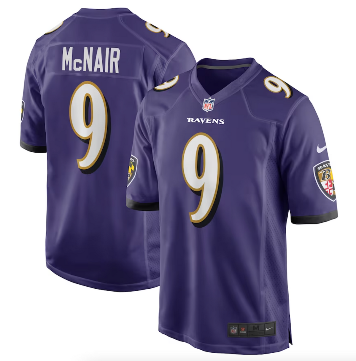 Men's Baltimore Ravens Steve McNair Nike Purple Game Retired Player Jersey