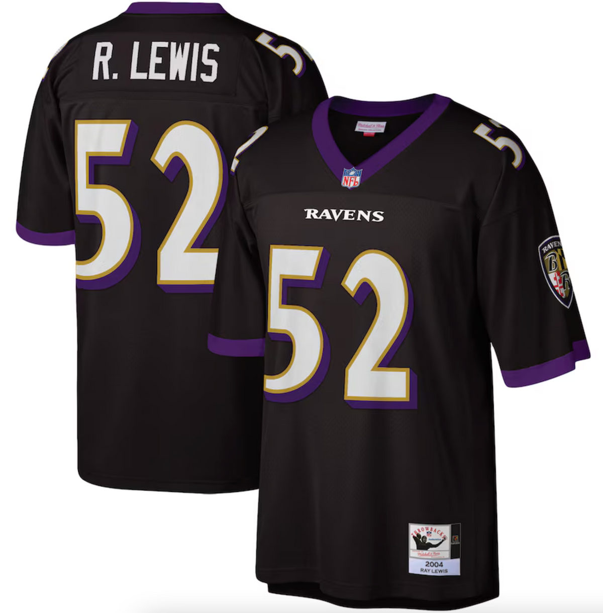 Men's Baltimore Ravens Ray Lewis Mitchell & Ness Black Legacy Replica Jersey