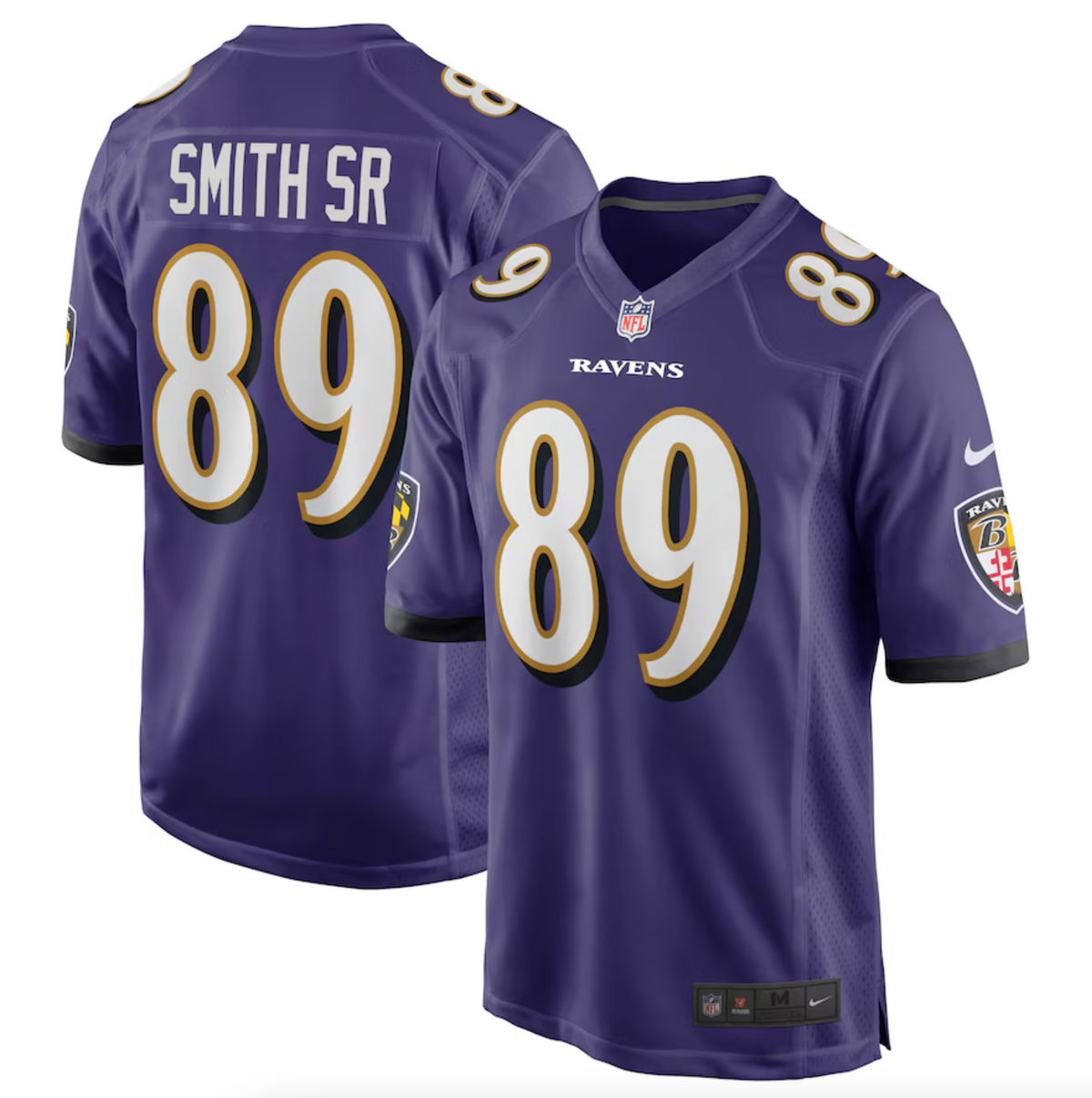 Men's Baltimore Ravens Steve Smith Sr. Nike Purple Retired Player Game Jersey