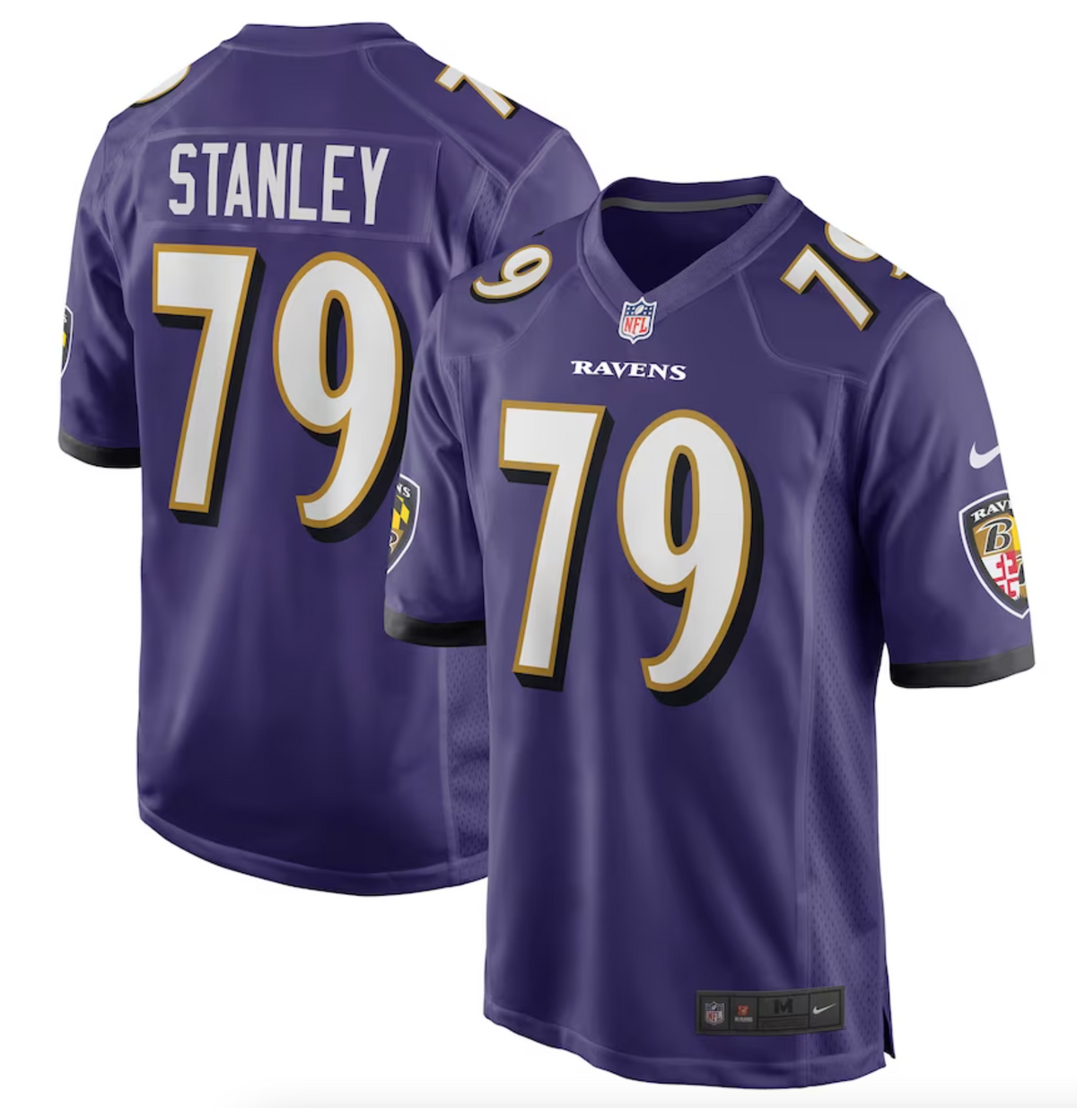 Men's Baltimore Ravens Ronnie Stanley Nike Purple Game Jersey