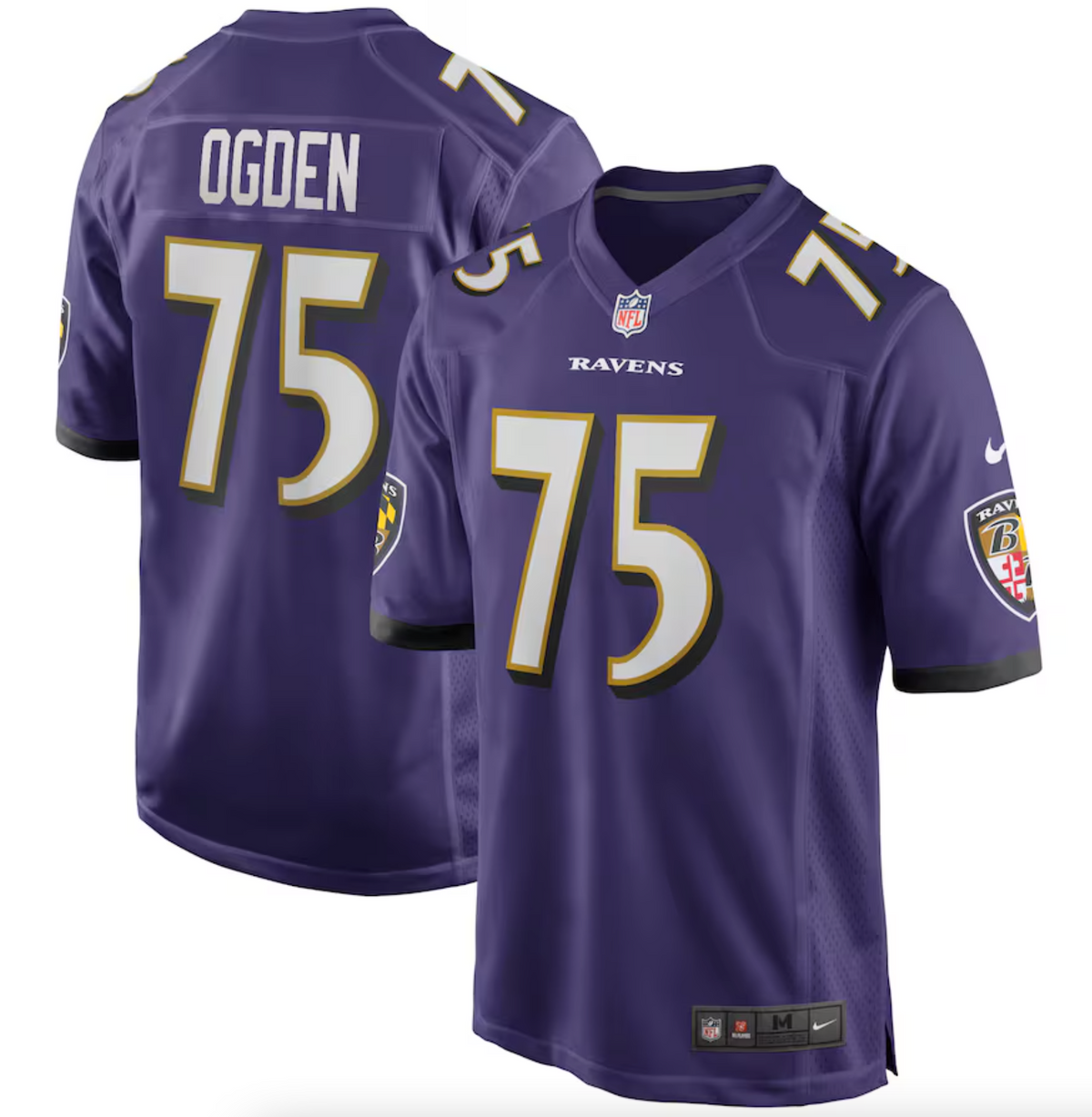 Men's Baltimore Ravens Jonathan Ogden Nike Purple Game Retired Player Jersey