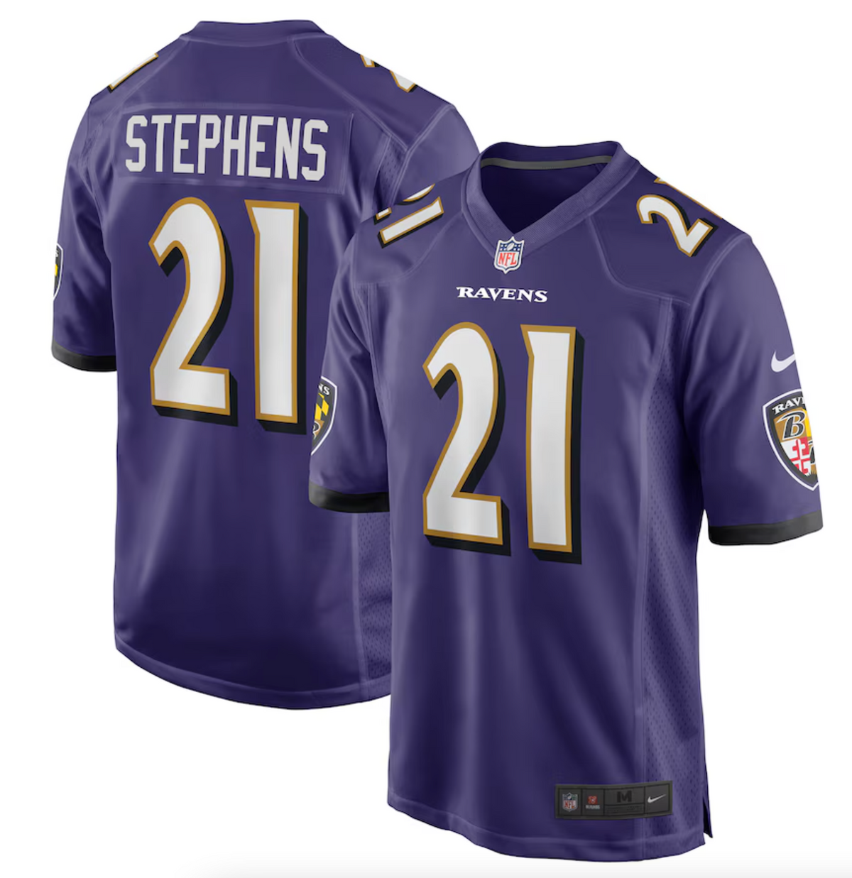 Men's Baltimore Ravens Brandon Stephens Nike Purple Game Jersey