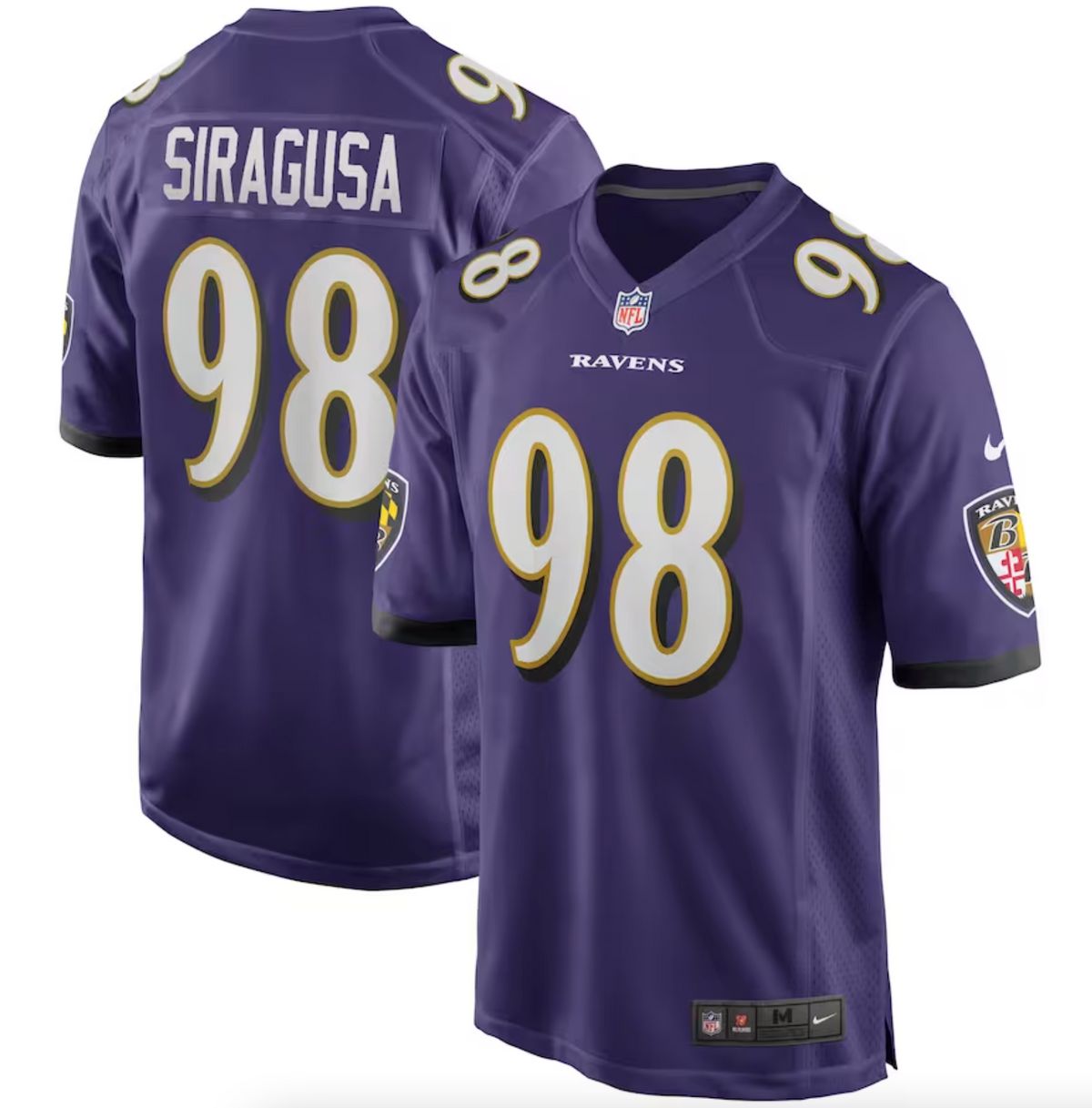 Men's Baltimore Ravens Tony Siragusa Nike Purple Game Retired Player Jersey