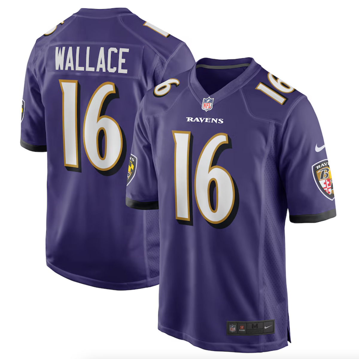 Men's Baltimore Ravens Tylan Wallace Nike Purple Game Jersey