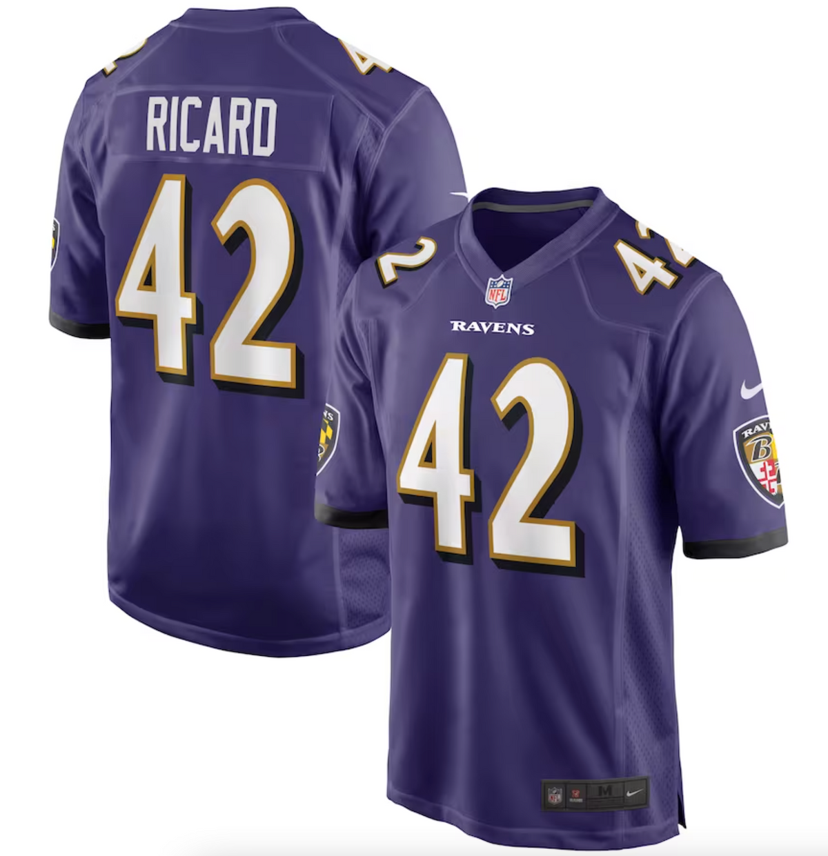 Men's Baltimore Ravens Patrick Ricard Nike Purple Game Jersey