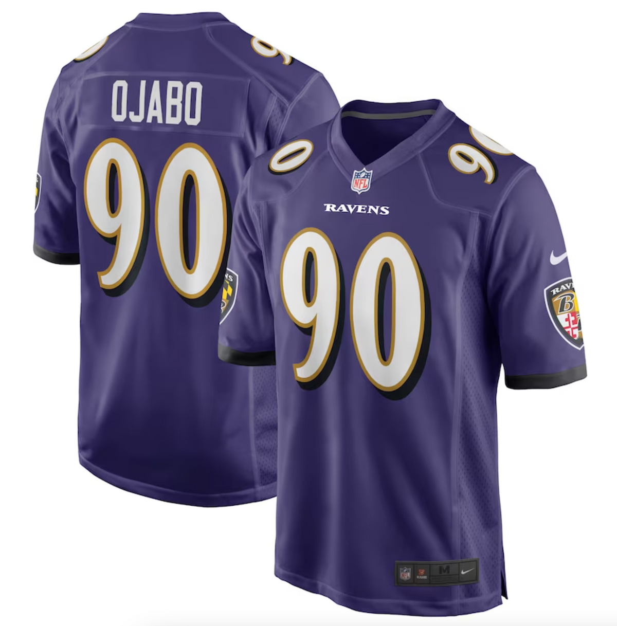 Men's Baltimore Ravens David Ojabo Nike Purple Player Game Jersey