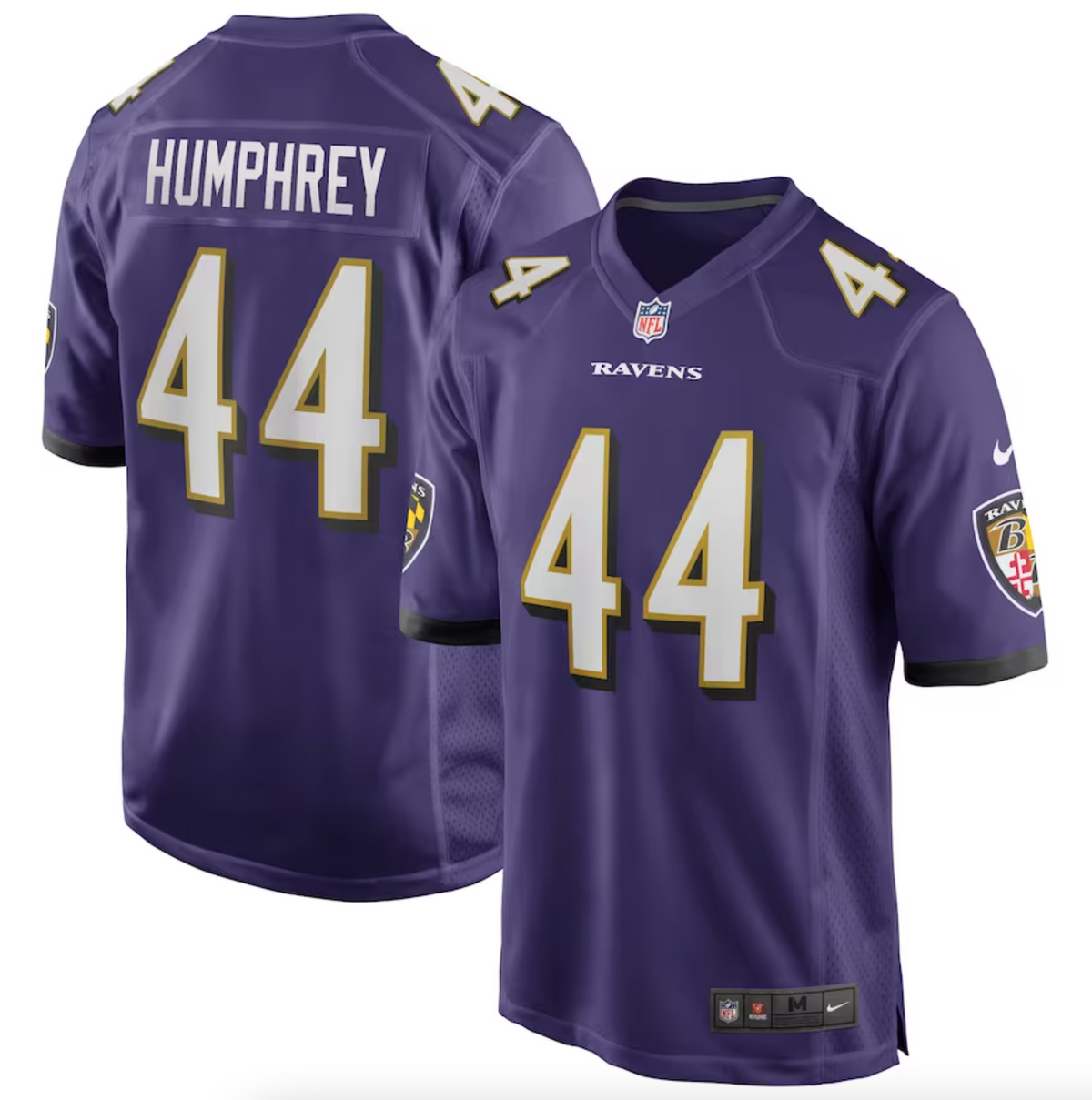 Men's Baltimore Ravens Marlon Humphrey Nike Purple Game Jersey