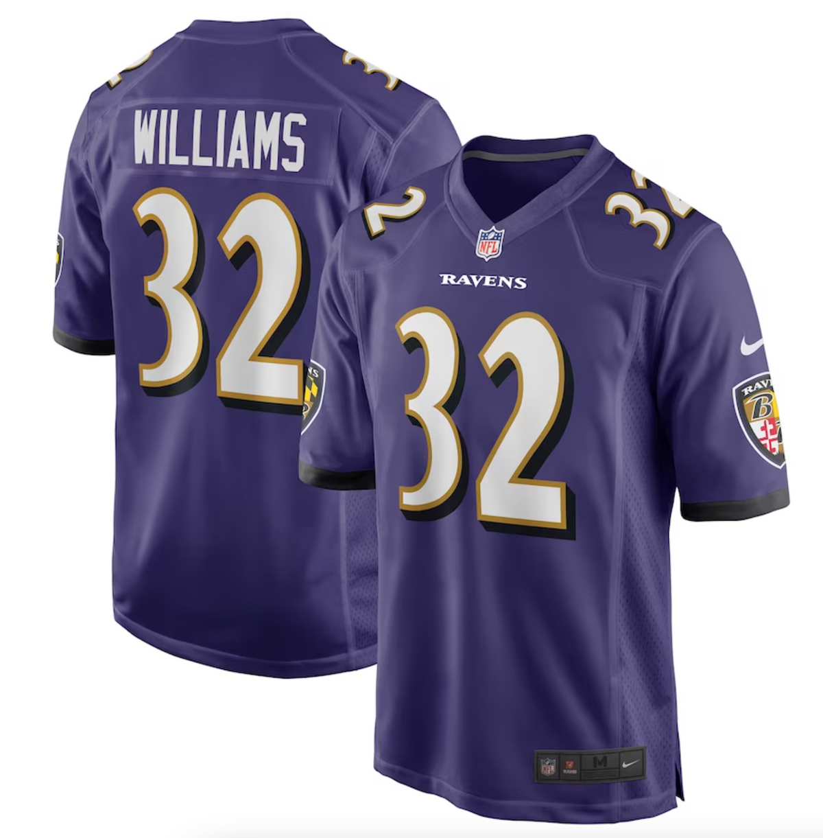 Men's Baltimore Ravens Marcus Williams Nike Purple Game Jersey