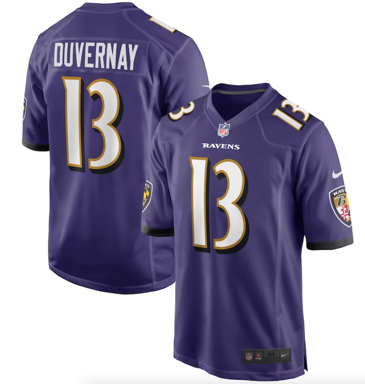 Men's Baltimore Ravens Devin Duvernay Nike Purple Game Jersey