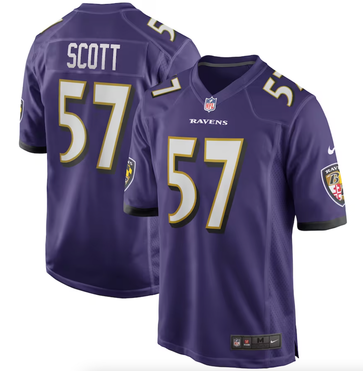 Men's Baltimore Ravens Bart Scott Nike Purple Game Retired Player Jersey