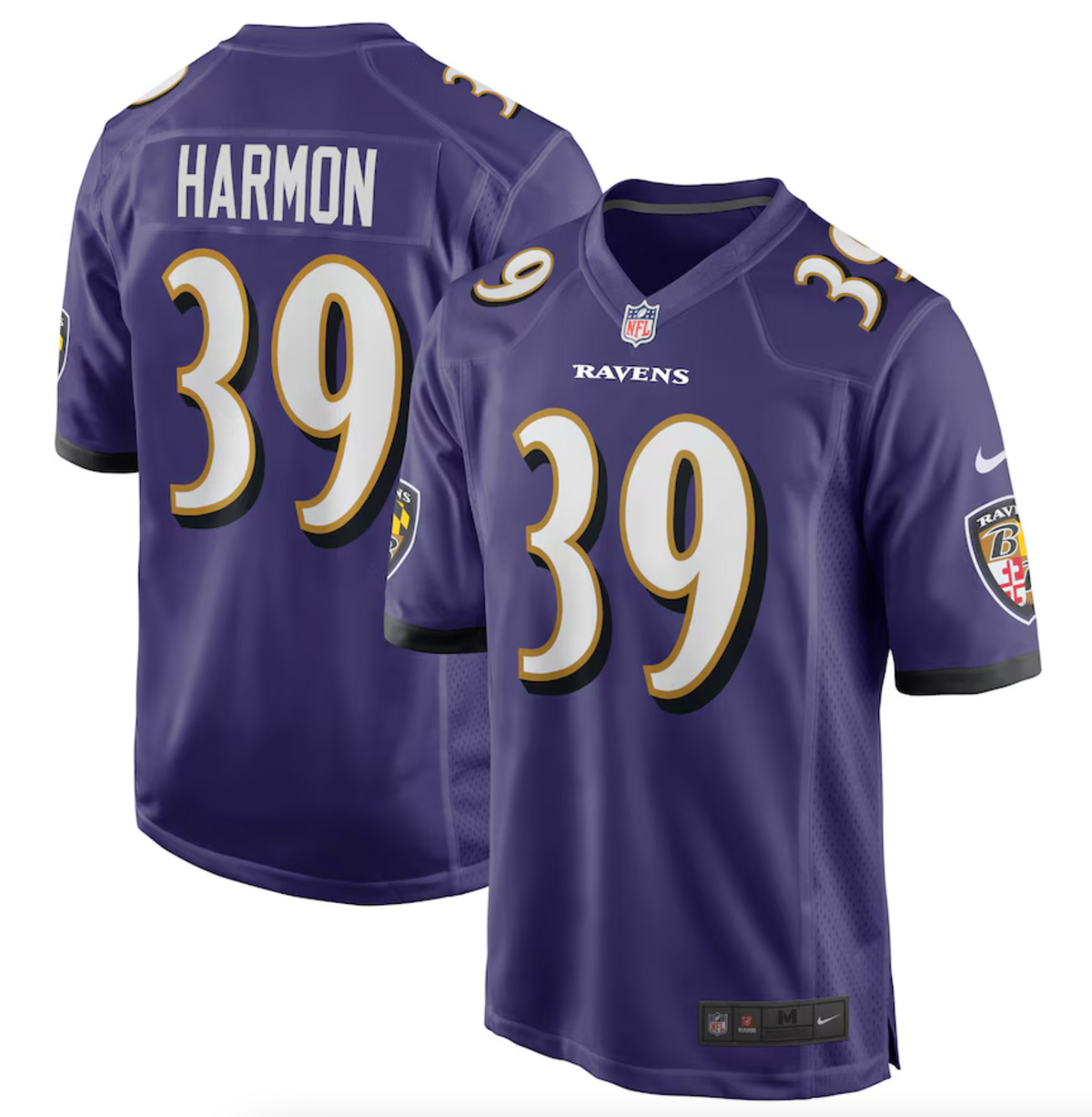 Men's Baltimore Ravens Duron Harmon Nike Purple Game Jersey