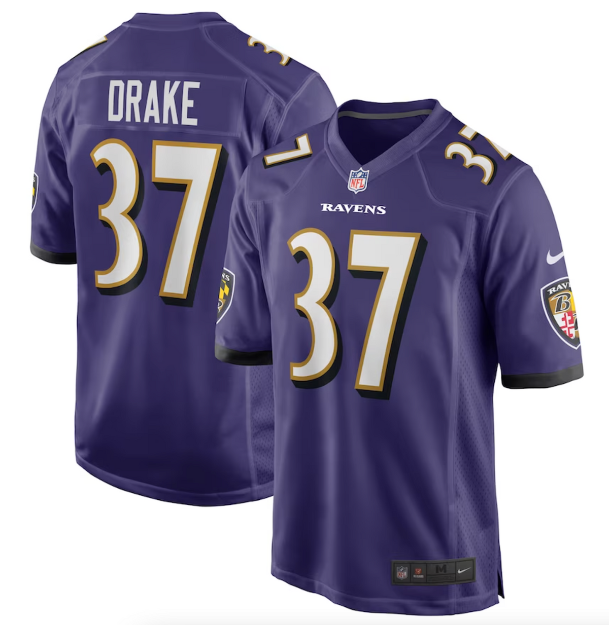 Men's Baltimore Ravens Kenyan Drake Nike Purple Game Jersey