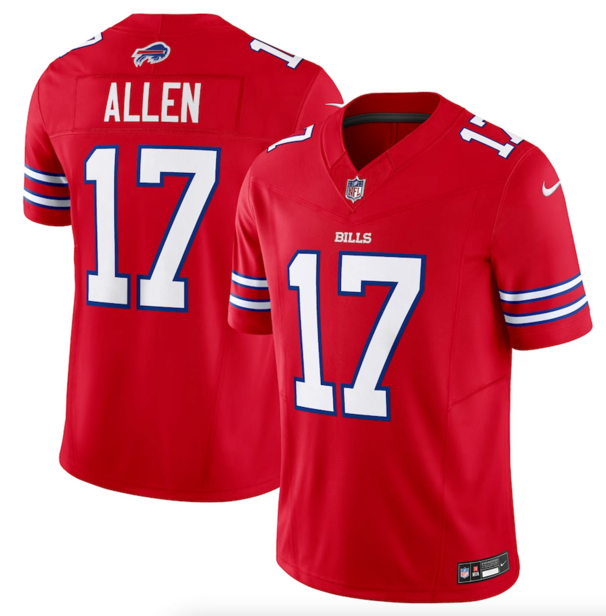 Men's Buffalo Bills Josh Allen Nike Red Vapor F.U.S.E. Limited Jersey