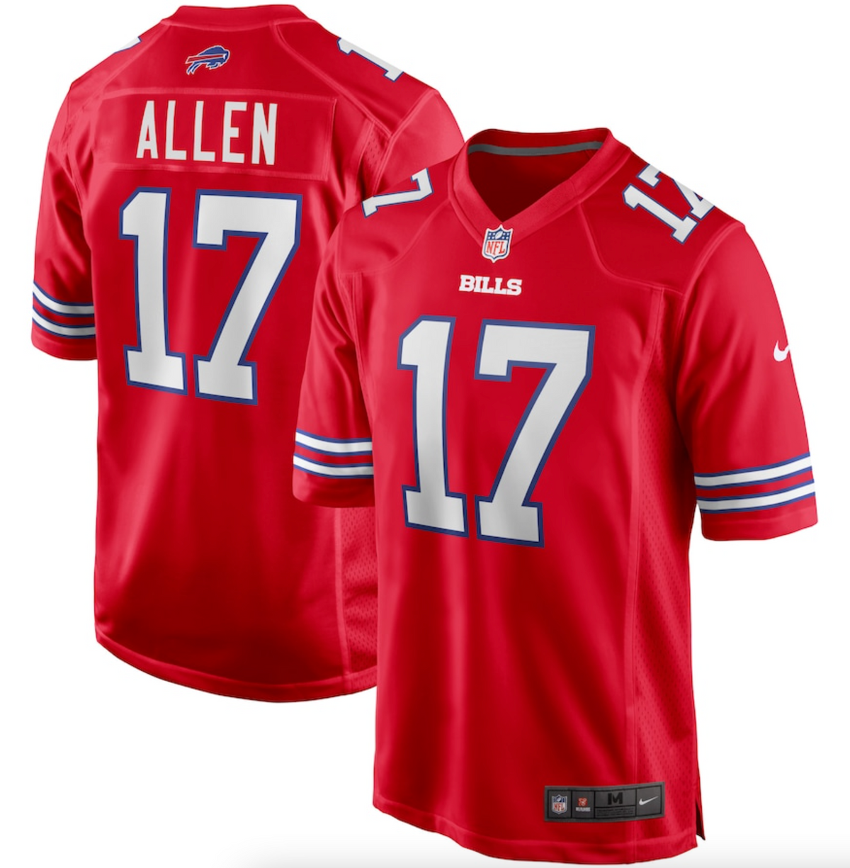 Men's Buffalo Bills Josh Allen Nike Red Alternate Game Player Jersey