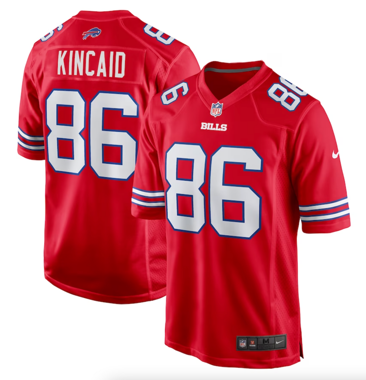 Men's Buffalo Bills Dalton Kincaid Nike Red Alternate Game Jersey