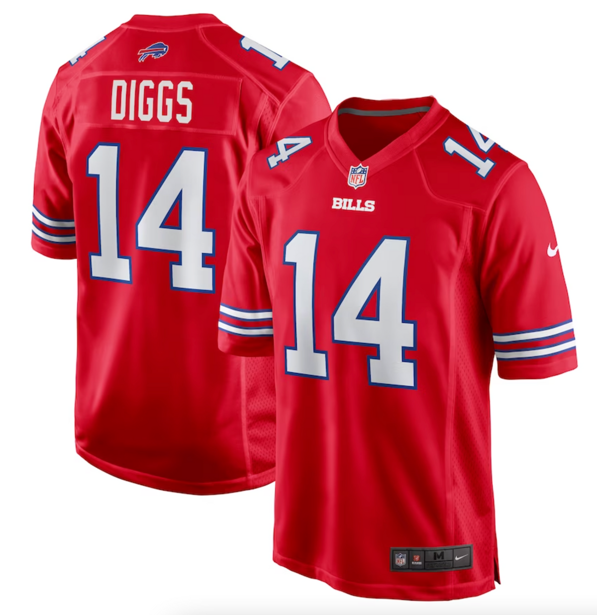 Men's Buffalo Bills Stefon Diggs Nike Red Alternate Game Jersey