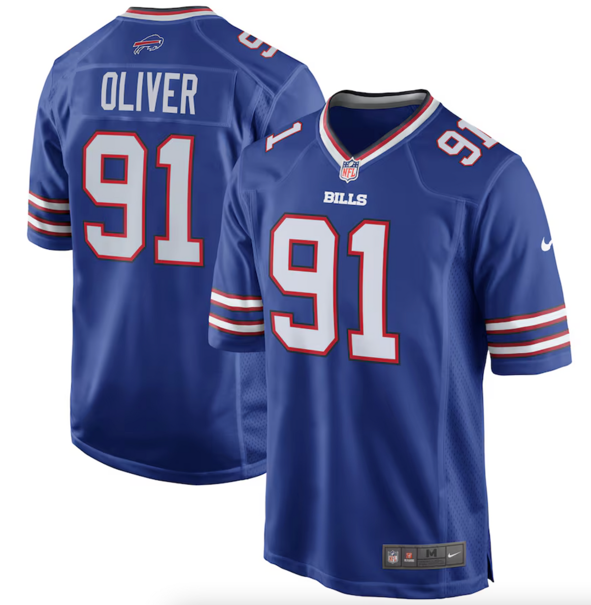 Men's Buffalo Bills Ed Oliver Nike Royal Team Game Player Jersey